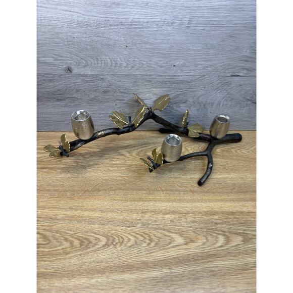 Michael Aram Butterfly Ginkgo Candle-Holder Centerpiece Bronze Nickel - Picture 1 of 15